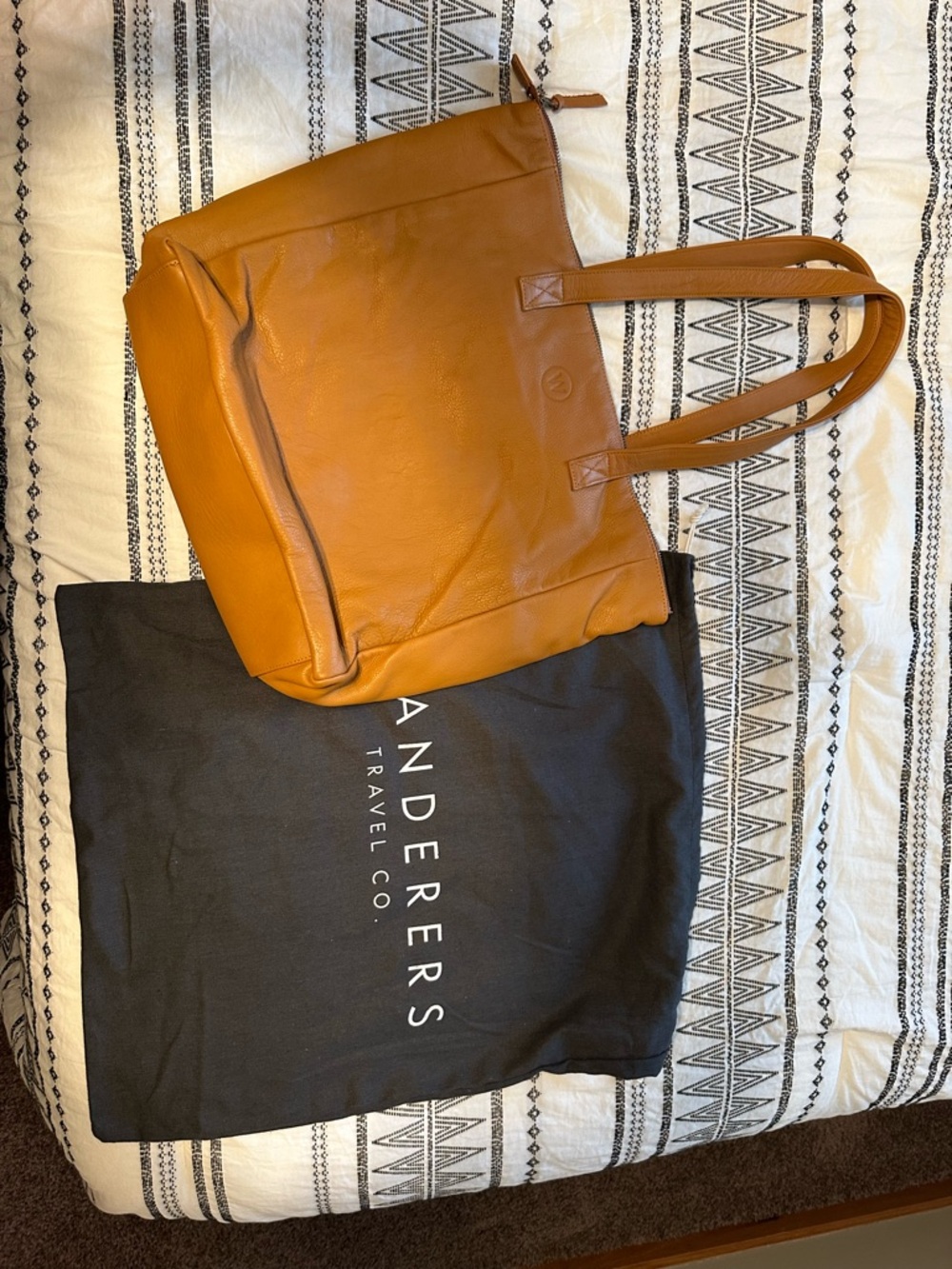 WANDERERS Travel Co. Tan Leather Tote Bag
